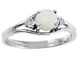 Tommaso Design™ Round Genuine Opal Ring style: 24990