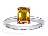 Tommaso Design™ Genuine Citrine Emerald Cut 8x6mm Engagement Ring style: 25376