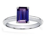 Tommaso Design™ Genuine Iolite Emerald Cut 8x6mm Engagement Ring style: 25382