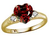Tommaso Design™ Heart Shape Genuine Garnet Ring style: 25398