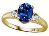 Tommaso Design™ Oval 8x6mm Created Blue Sapphire Ring style: 25431