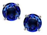Star K™ Round 6mm Created Sapphire Classic Screw Back Stud Earrings style: 25473