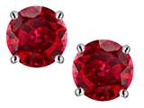 Star K™ Round 7mm Created Ruby Classic Screw Back Stud Earrings style: 25477