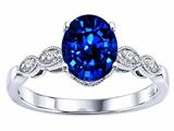 Tommaso Design™ Round 7mm Created Blue Sapphire Engagement Ring style: 25887