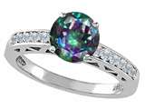 Tommaso Design™ Round 7mm Mystic Rainbow Topaz Solitaire Engagement Ring style: 26051