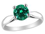 Star K™ 7mm Round Simulated Emerald Ring style: 26889