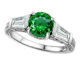 Star K™ Round 7mm Simulated Emerald Ring style: 26987