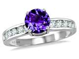 Star K™ Round 7mm Simulated Amethyst Ring style: 27055