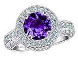 Star K™ 7mm Round Simulated Amethyst Ring style: 27146
