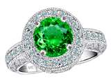 Star K™ 7mm Round Simulated Emerald Ring style: 27154