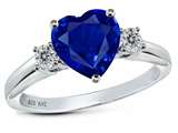 Star K™ 8mm Heart Shape Created Sapphire Ring style: 27202