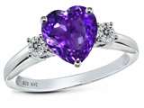 Star K™ 8mm Heart Shape Simulated Amethyst Ring style: 27217