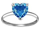 Original Star K™ Genuine Blue Topaz Heart Shape 8mm Solitaire Engagement Ring style: 27966