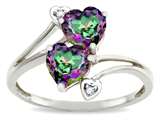 Tommaso Design™ Heart Shape 6 mm Mystic Rainbow Topaz Ring style: 300135
