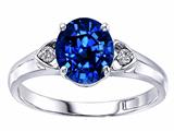 Tommaso Design™ Round 7mm Created Blue Sapphire Engagement Ring style: 301238
