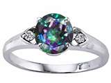Tommaso Design™ Round 7mm Mystic Rainbow Topaz Engagement Ring style: 301240