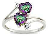 Tommaso Design™ Heart Shape 6mm Rainbow Mystic Topaz Ring style: 301334