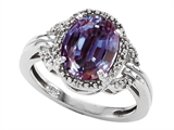 Tommaso Design™ Oval 10x8mm Simulated Alexandrite Ring style: 301822