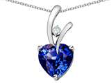 Star K™ Heart Shaped 8mm Simulated Tanzanite Endless Love Pendant Necklace style: 302221