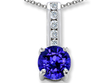 Star K™ Simulated Tanzanite Round 7mm Pendant Necklace style: 302230