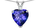 Star K™ 8mm Simulated Tanzanite And Heart Pendant Necklace style: 302249