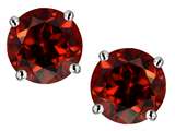 Star K™ Round 7mm Simulated Garnet Earrings Studs style: 302611