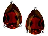 Star K™ Pear Shape 9x7mm Simulated Garnet Earrings Studs style: 302750