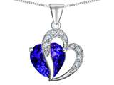 Star K™ 925 Simulated Heart Shape Tanzanite Pendant Necklace style: 304804