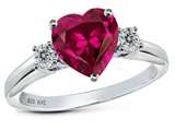 Star K™ 8mm Heart Shape Created Ruby Ring style: 304878