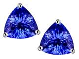 Star K™ Trillion 7mm Simulated Tanzanite Earrings Studs style: 304997