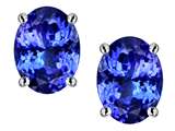 Star K™ Oval 8x6mm Simulated Tanzanite Earrings Studs style: 305002