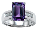 Star K™ Classic Octagon Emerald Cut 9x7 Ring With Simulated Alexandrite style: 305544