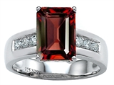 Star K™ Classic Octagon Emerald Cut 9x7 Ring With Simulated Garnet style: 305547