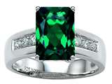 Star K™ Classic Octagon Emerald Cut 9x7 Ring With Simulated Emerald style: 305549