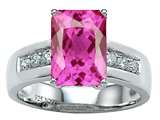 Star K™ Classic Octagon Emerald Cut 9x7 Ring With Created Pink Sapphire style: 305550