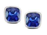 Star K™ 8mm Cushion-Cut Created Sapphire Earrings Studs style: 306195
