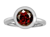 Star K™ 8mm Round Solitaire Ring With Simulated Garnet style: 306882