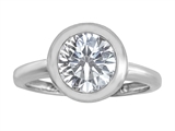 Star K™ 8mm Round Solitaire Ring With Genuine White Topaz style: 306885