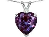 Star K™ 8mm Heart Shape Simulated Alexandrite Pendant Necklace style: 307596