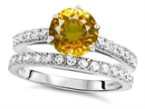 Star K™ Round 7mm Simulated Citrine Wedding Ring style: 307695
