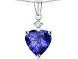 Star K™ 8mm Heart Shape Simulated Tanzanite Pendant Necklace style: 308038