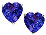 Star K™ 7mm Heart Simulated Tanzanite Earrings Studs style: 308462