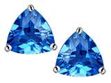 Star K™ Trillion 7mm Simulated Blue Topaz Earrings Studs style: 308584