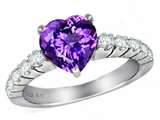Star K™ 8mm Heart Shape Simulated Amethyst Ring style: 308957