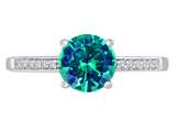 Original Star K™ Round 7mm Simulated Emerald Solitaire Ring style: 310198