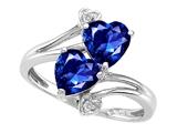 Tommaso Design™ Heart Shape 6mm Created Blue Sapphire Ring style: 310210