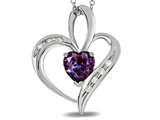 Star K™ Heart Shape 6mm Simulated Alexandrite Pendant Necklace style: 310725