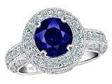 Star K™ 7mm Round Created Sapphire Ring style: 310795