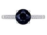Original Star K™ Round 7mm Genuine Black Sapphire Solitaire Engagement Ring style: 311122
