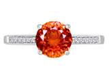 Original Star K™ Round 7mm Simulated Orange Mexican Fire Opal Solitaire Engagement Ring style: 311124